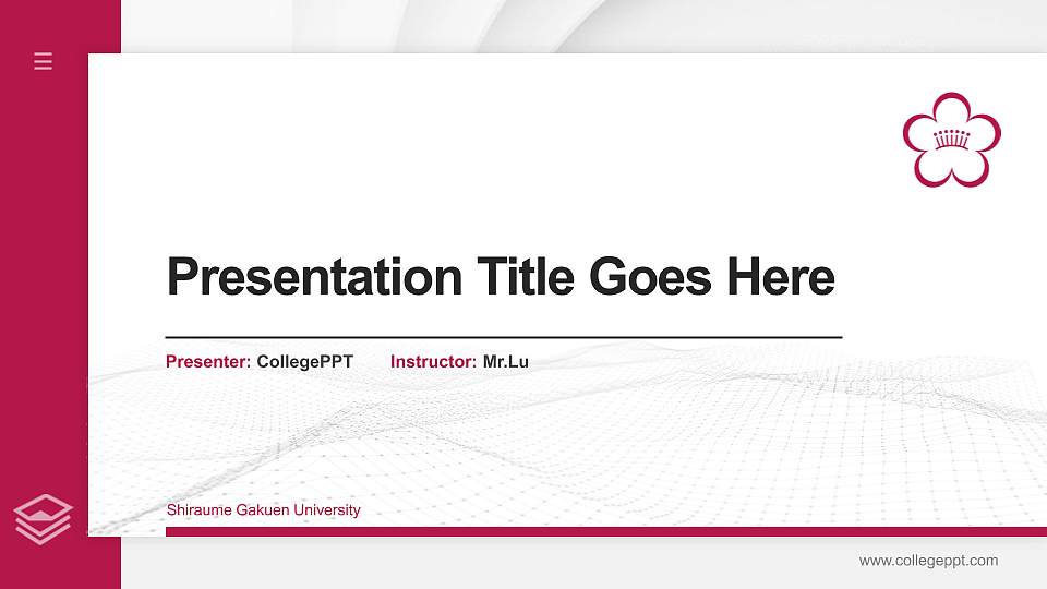 Shiraume Gakuen University Thesis Proposal/Graduation Defense PPT Template16:9 ratio PPT effect preview image
