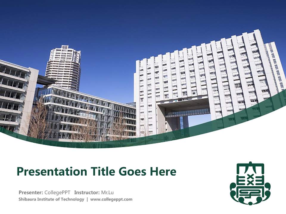 Shibaura Institute of Technology Course/Courseware Creation PPT Template4:3 ratio PPT effect preview image5