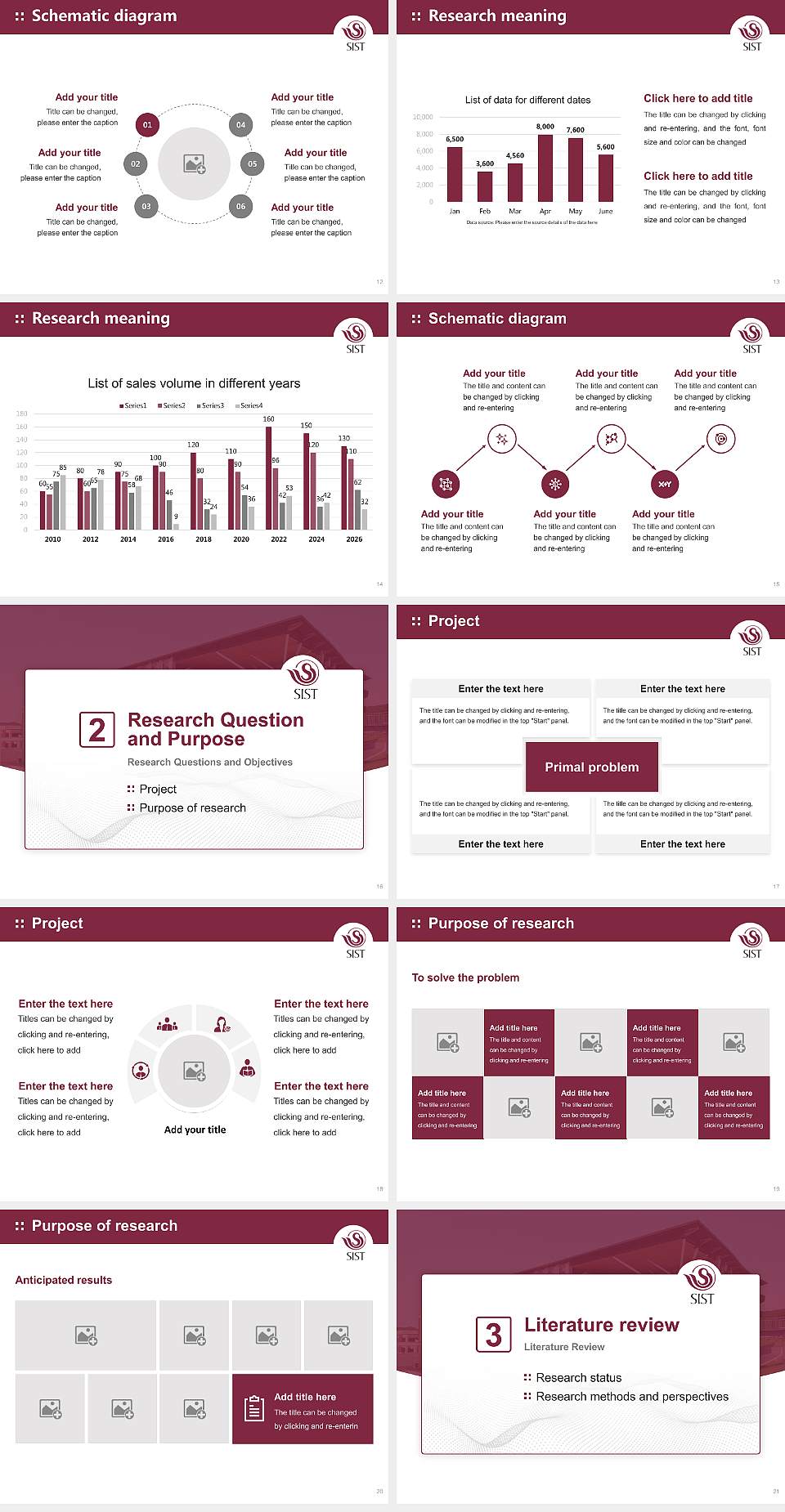 Shizuoka Institute of Science and Technology Graduation Thesis Defense PPT Template4:3 ratio PPT effect preview image3