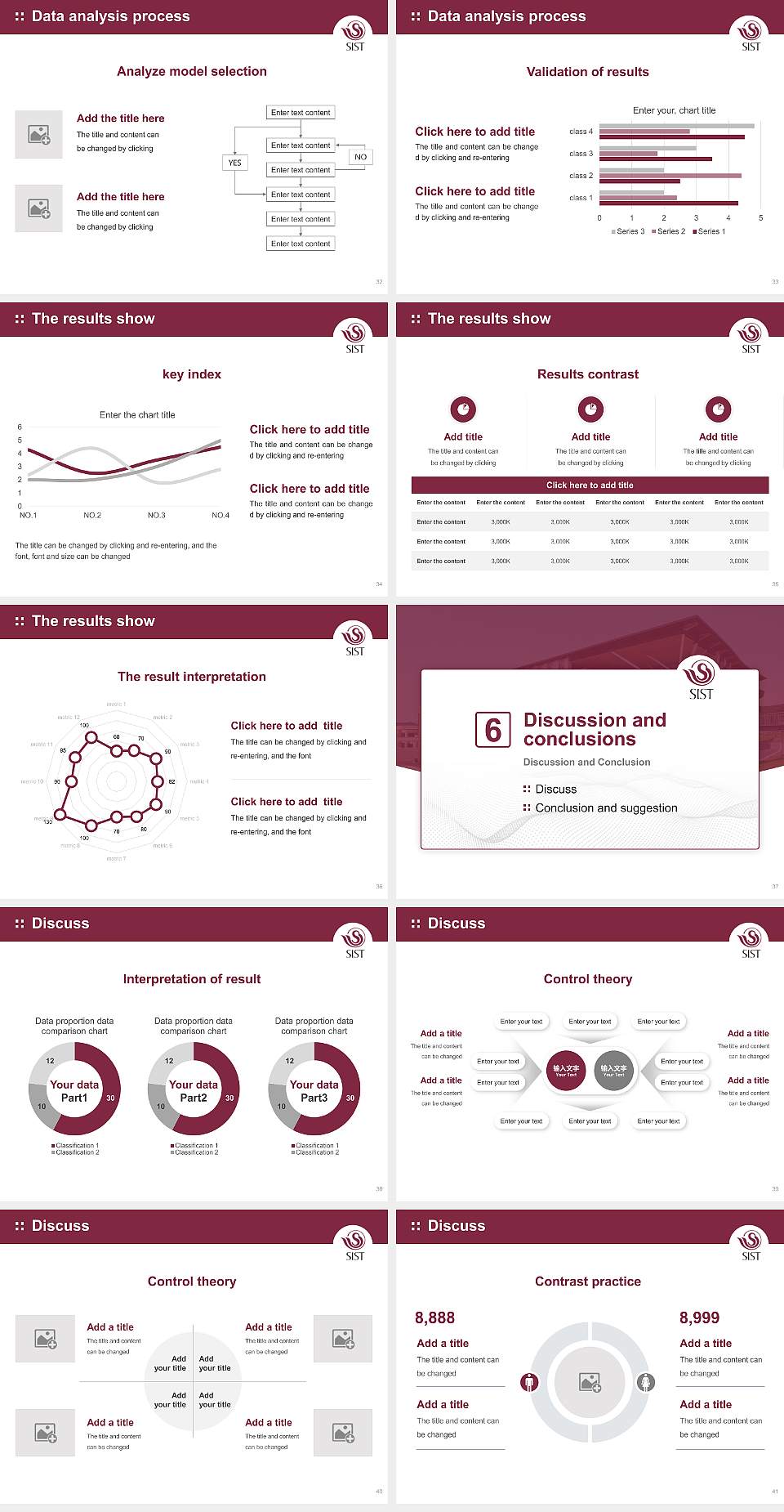 Shizuoka Institute of Science and Technology Graduation Thesis Defense PPT Template4:3 ratio PPT effect preview image5