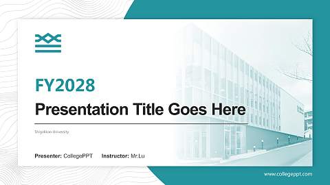 Shigakkan University Academic Presentation/Research Findings Report PPT Template