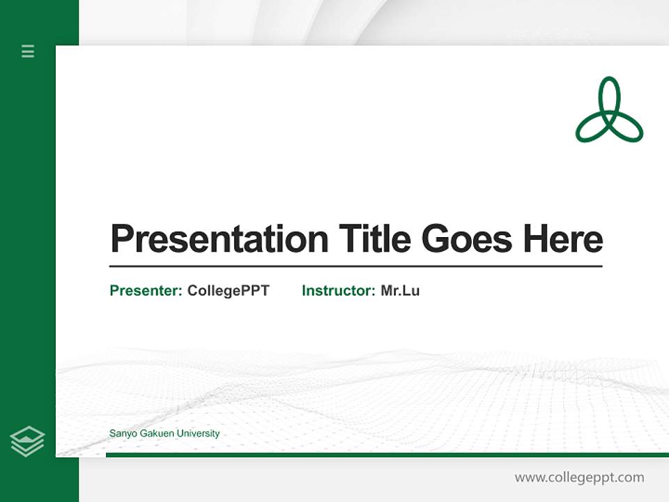 Sanyo Gakuen University Thesis Proposal/Graduation Defense PPT Template4:3 ratio PPT effect preview image5