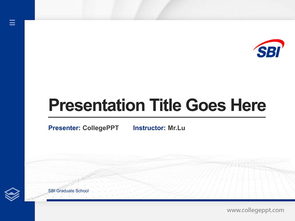SBI Graduate School Thesis Proposal/Graduation Defense PPT Template4:3 ratio PPT effect preview image5