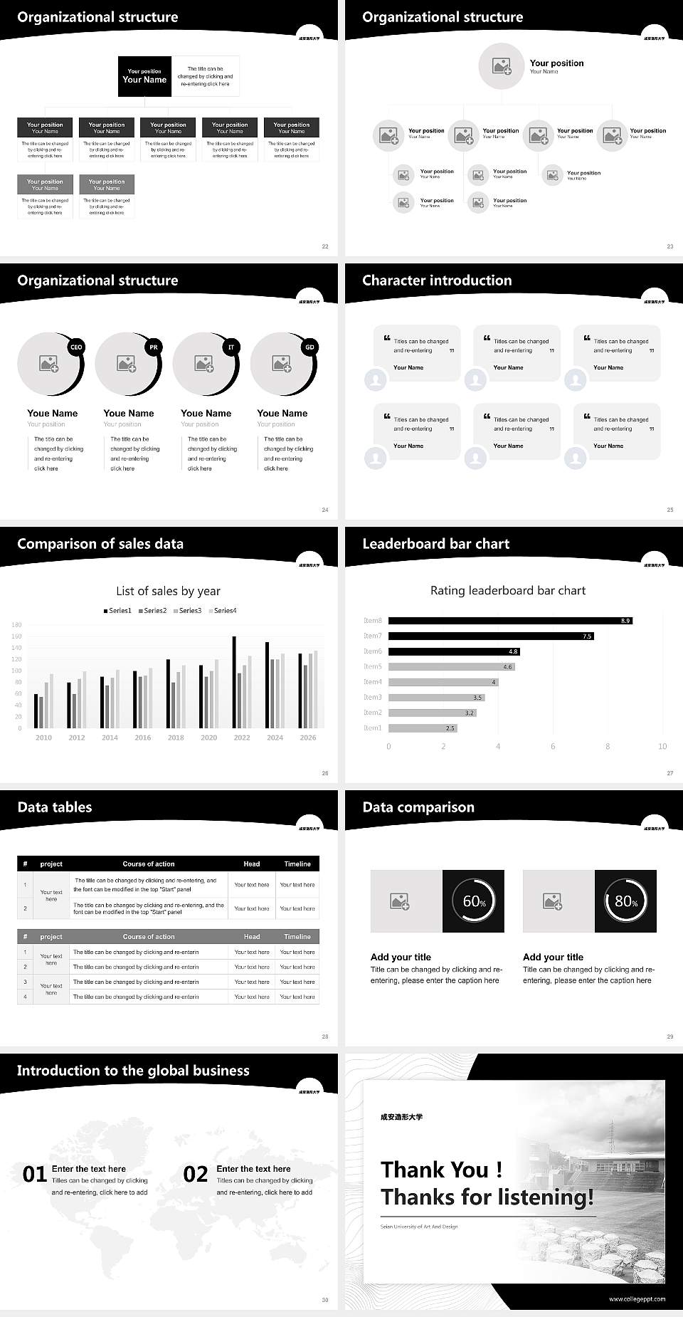 Seian University of Art And Design Academic Presentation/Research Findings Report PPT Template4:3 ratio PPT effect preview image4