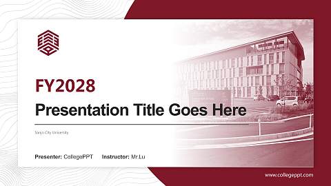 Sanjo City University Academic Presentation/Research Findings Report PPT Template