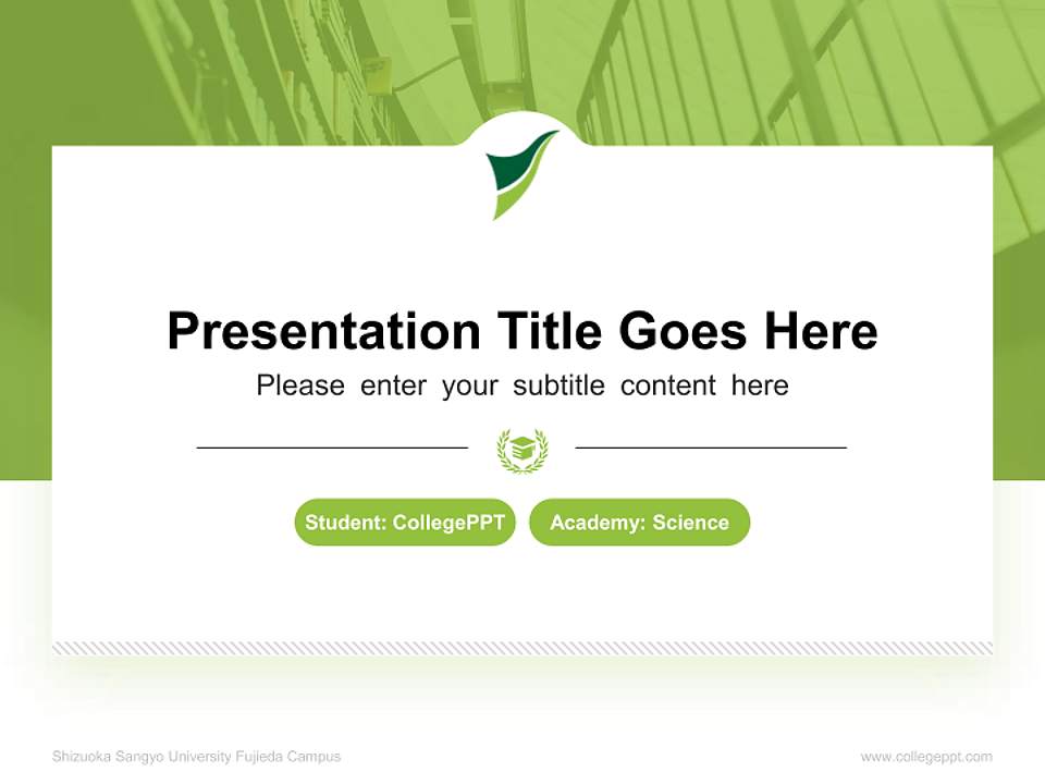 Shizuoka Sangyo University Fujieda Campus National Scholarship Defense PPT Template4:3 ratio PPT effect preview image4