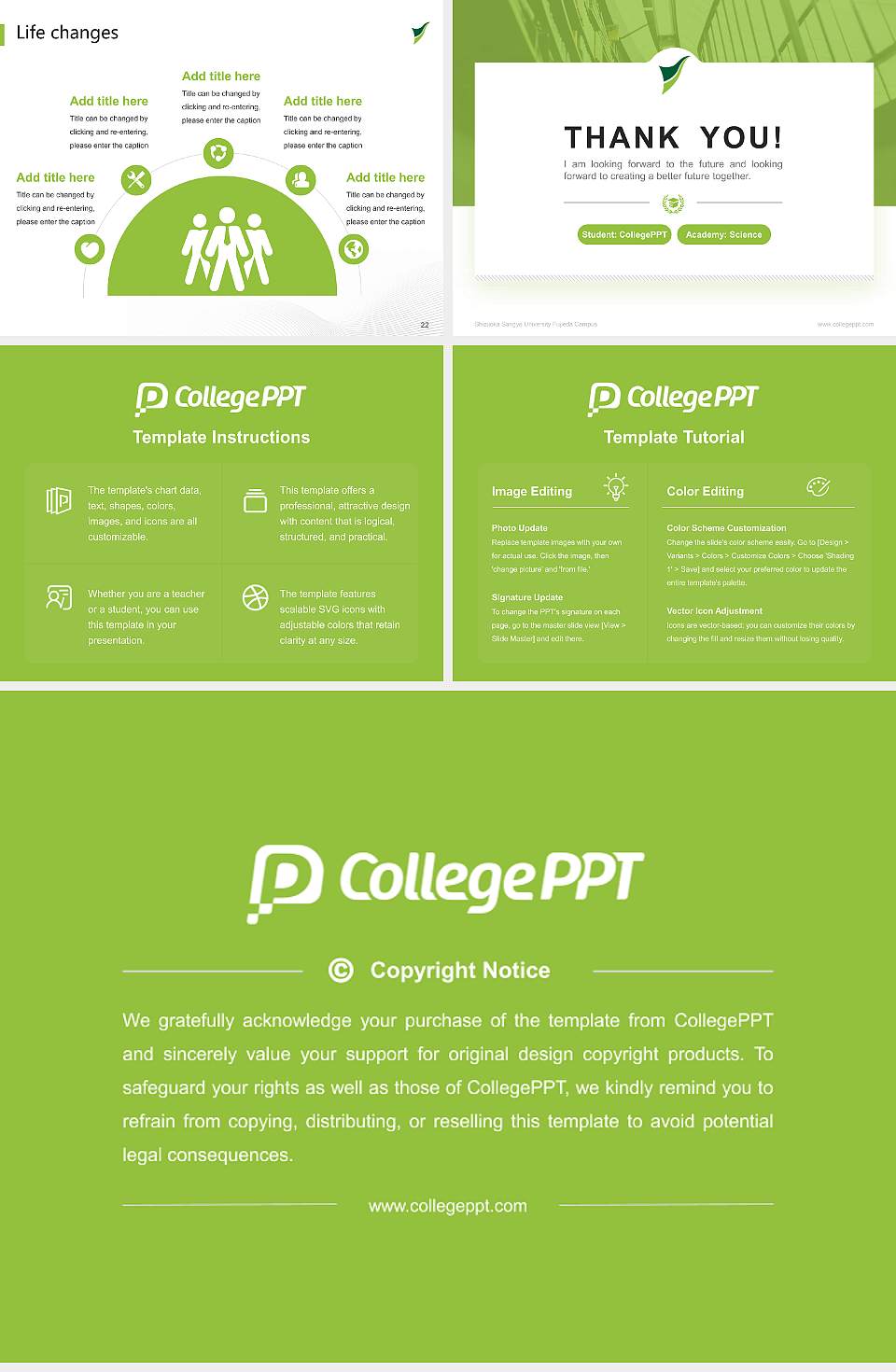 Shizuoka Sangyo University Fujieda Campus National Scholarship Defense PPT Template4:3 ratio PPT effect preview image4