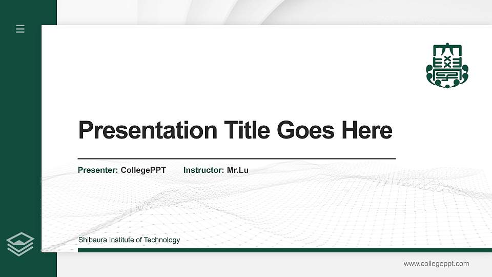 Shibaura Institute of Technology Thesis Proposal/Graduation Defense PPT Template16:9 ratio PPT effect preview image