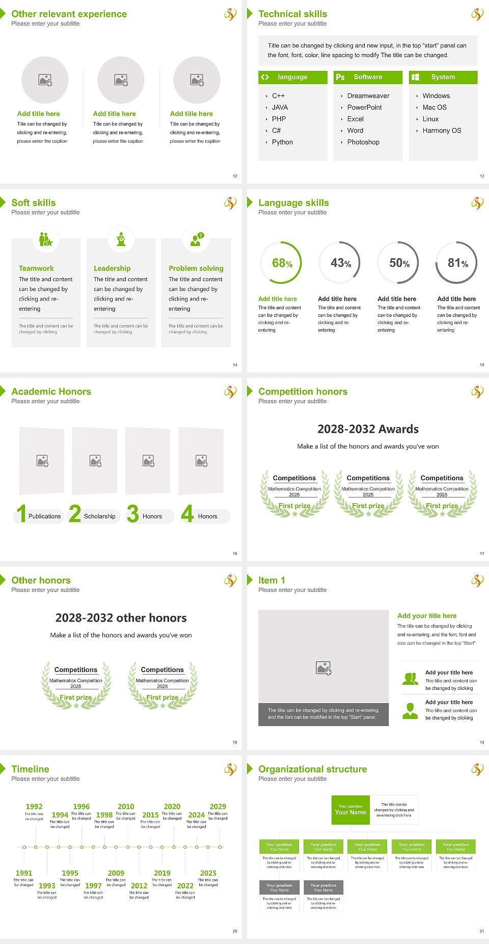 Seiwa University Resume PPT Template4:3 ratio PPT effect preview image3