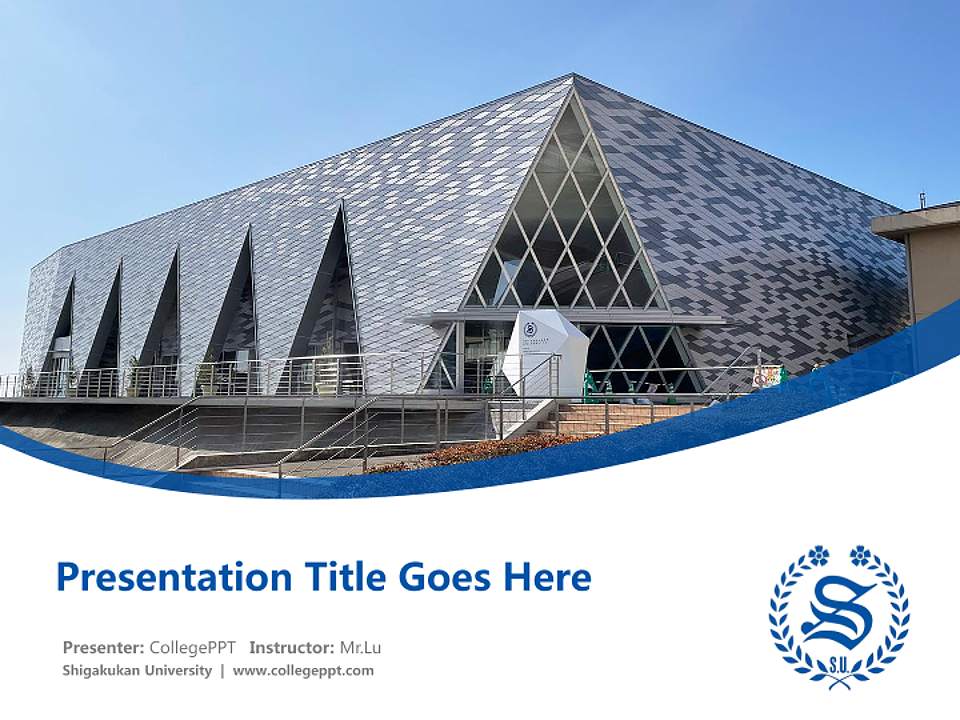 Shigakukan University Course/Courseware Creation PPT Template4:3 ratio PPT effect preview image5