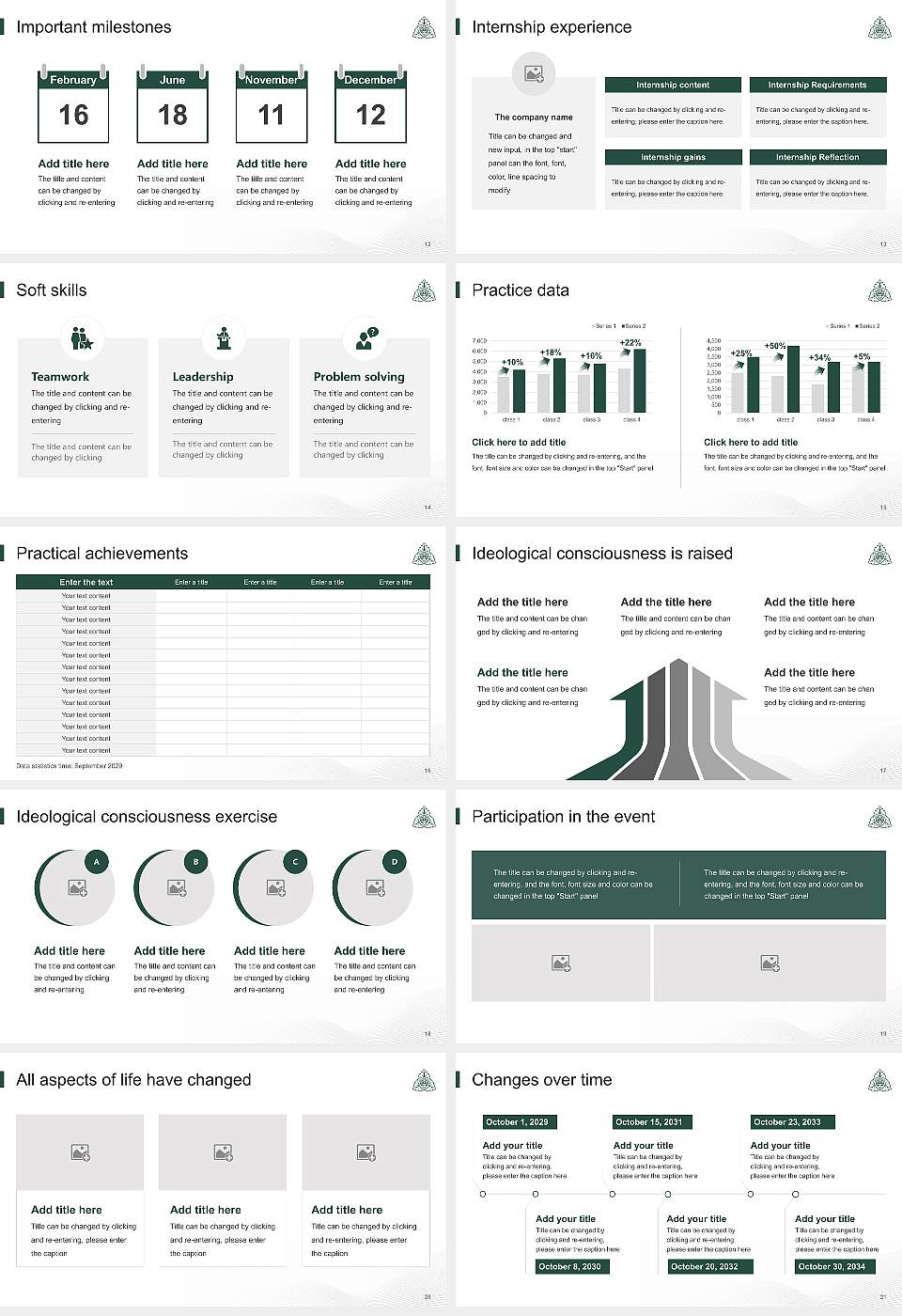 Shijonawate Gakuen University National Scholarship Defense PPT Template16:9 ratio PPT effect preview image3