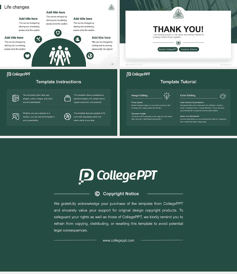 Shijonawate Gakuen University National Scholarship Defense PPT Template16:9 ratio PPT effect preview image4