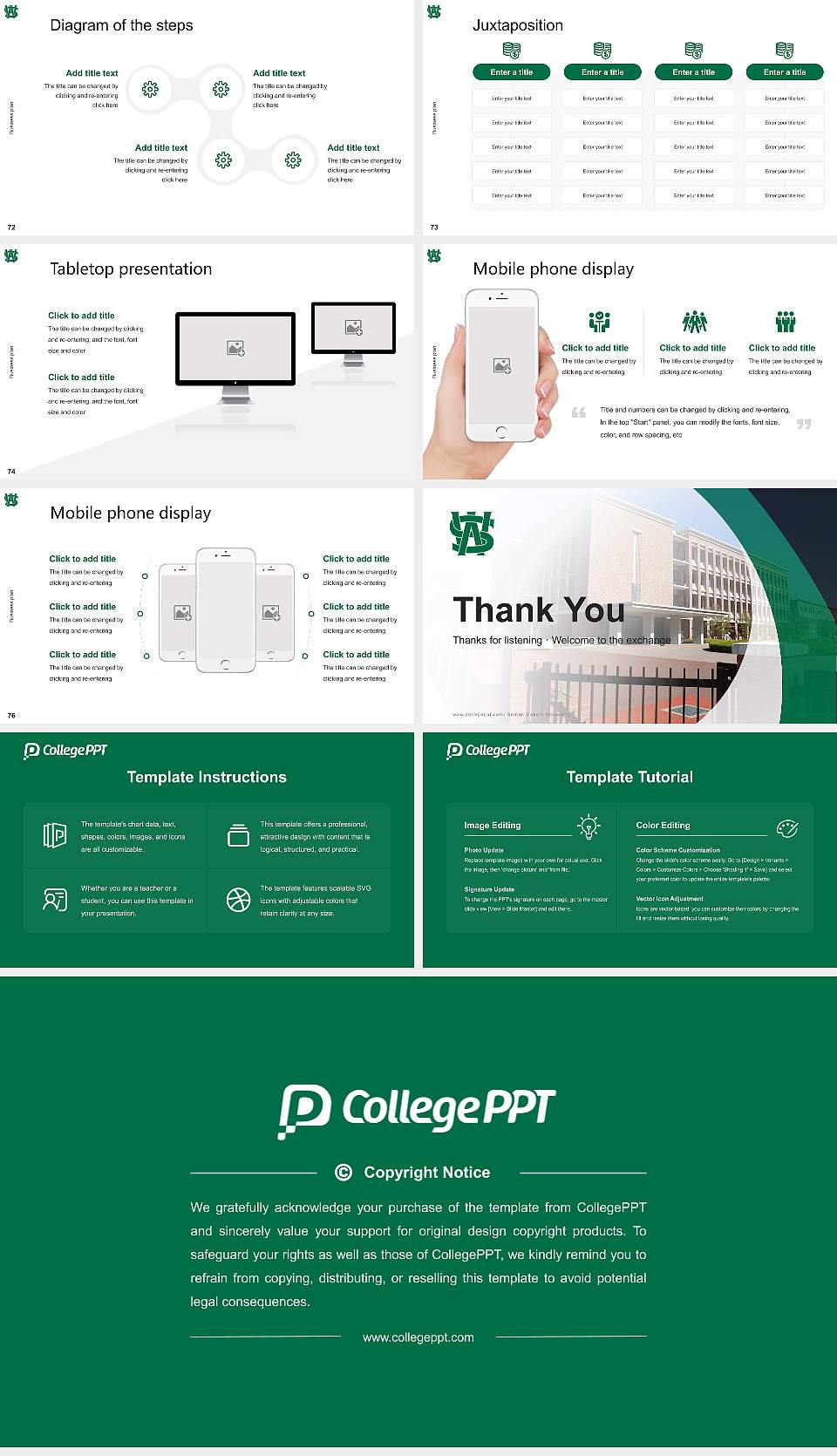 Seinan Gakuin University Competition/Entrepreneurship Contest PPT Template16:9 ratio PPT effect preview image9