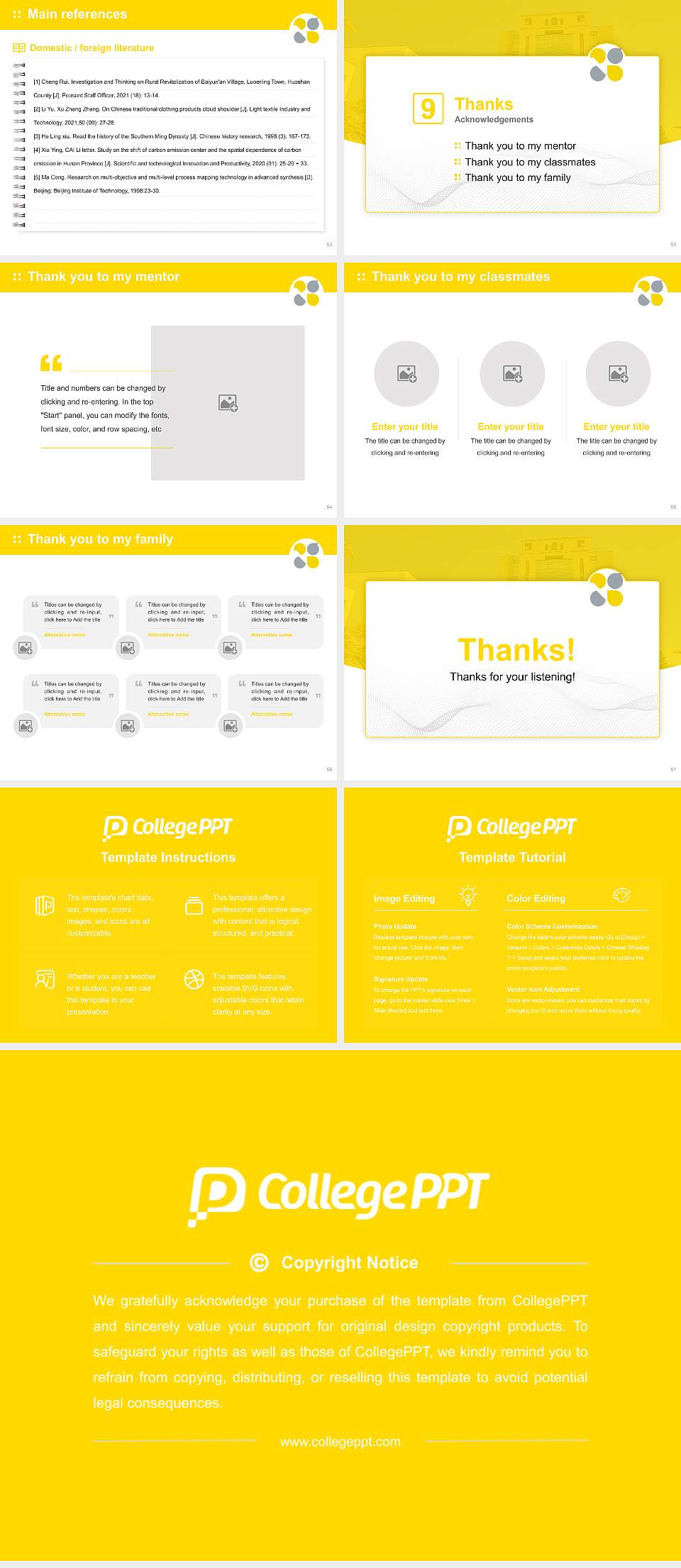 Sapporo Gakuin University Graduation Thesis Defense PPT Template4:3 ratio PPT effect preview image7