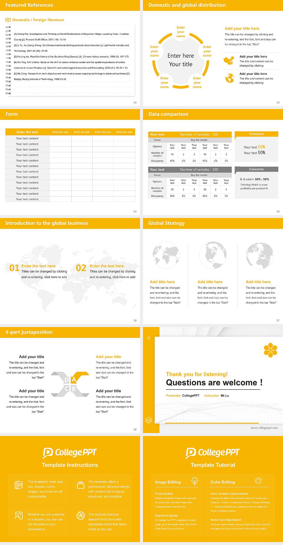 Sapporo City University Thesis Proposal/Graduation Defense PPT Template4:3 ratio PPT effect preview image4