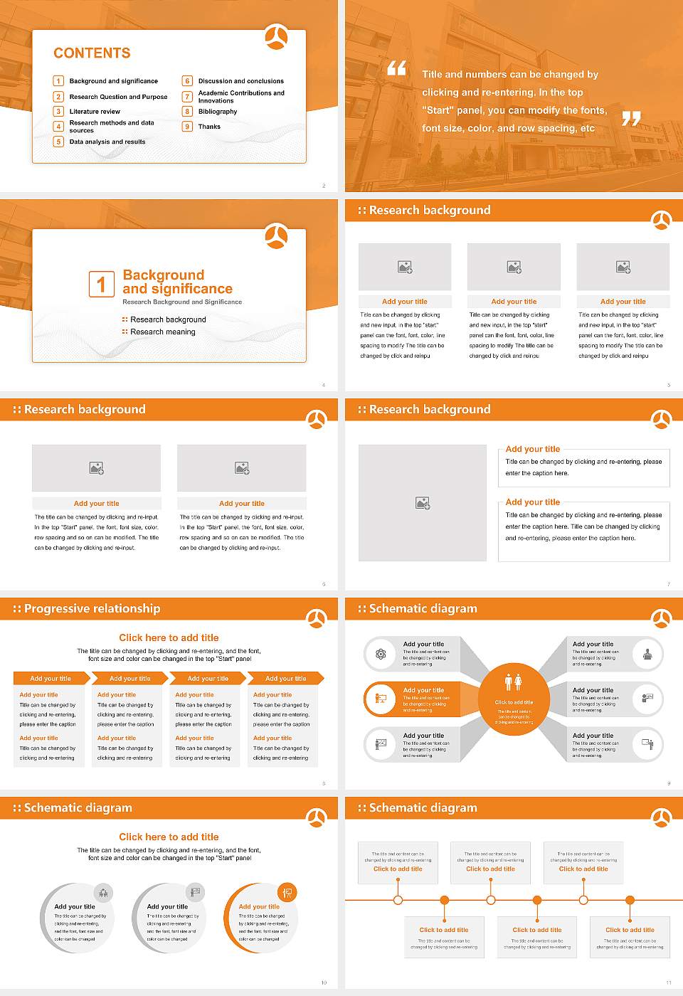 Shiseikan University Graduation Thesis Defense PPT Template16:9 ratio PPT effect preview image2