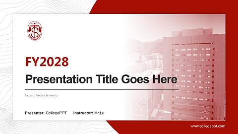Sapporo Medical University Academic Presentation/Research Findings Report PPT Template