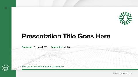 Shizuoka Professional University of Agriculture Thesis Proposal/Graduation Defense PPT Template