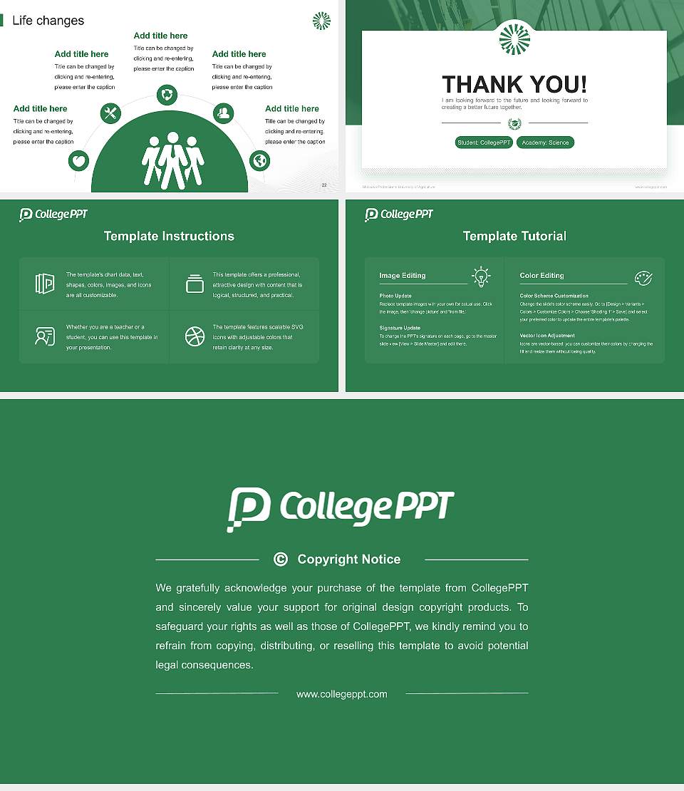 Shizuoka Professional University of Agriculture National Scholarship Defense PPT Template16:9 ratio PPT effect preview image4