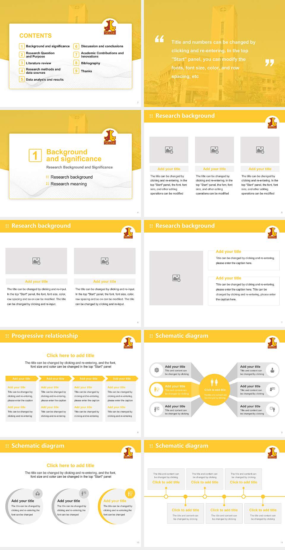 Seijoh University Graduation Thesis Defense PPT Template4:3 ratio PPT effect preview image2