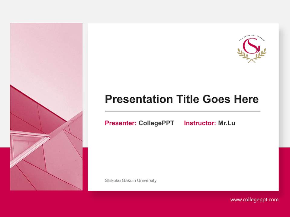 Shikoku Gakuin University General PPT Template4:3 ratio PPT effect preview image6