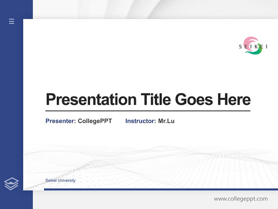Seikei University Thesis Proposal/Graduation Defense PPT Template4:3 ratio PPT effect preview image5