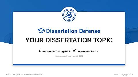 Shigakukan University Graduation Thesis Defense PPT Template