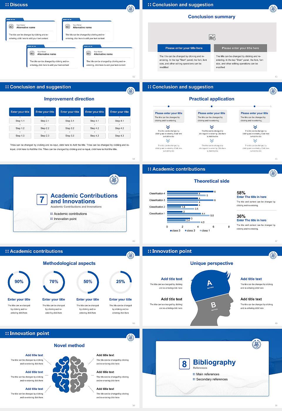 Shigakukan University Graduation Thesis Defense PPT Template16:9 ratio PPT effect preview image6