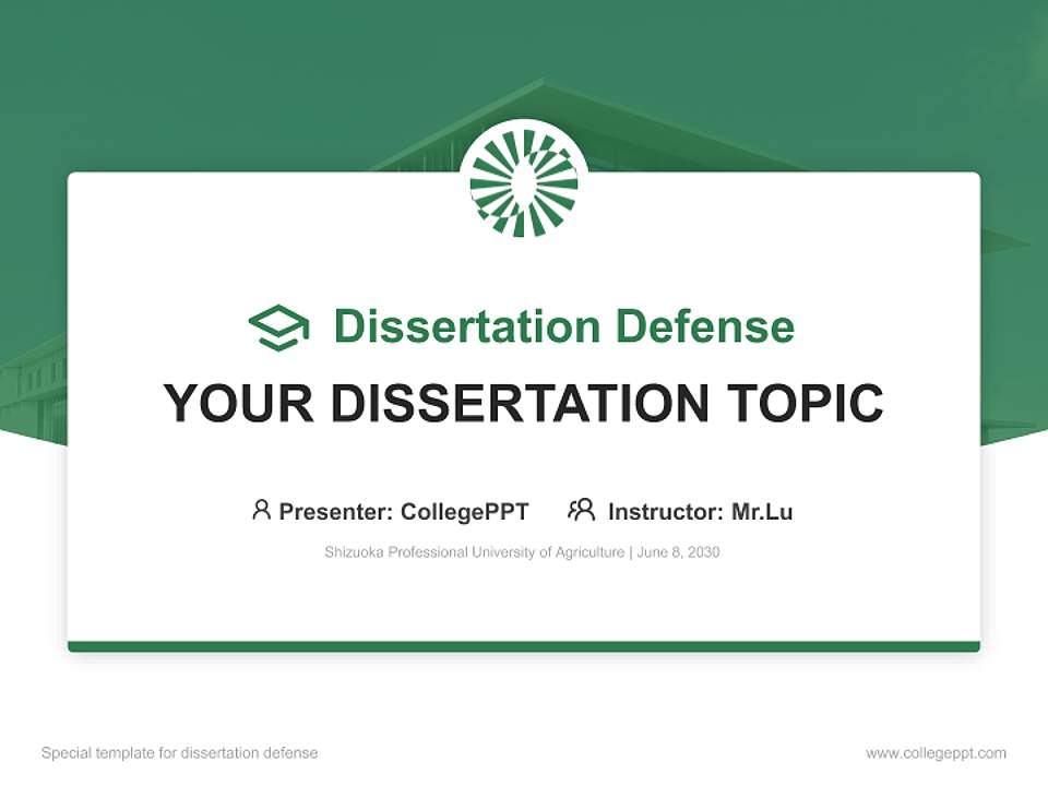 Shizuoka Professional University of Agriculture Graduation Thesis Defense PPT Template4:3 ratio PPT effect preview image7