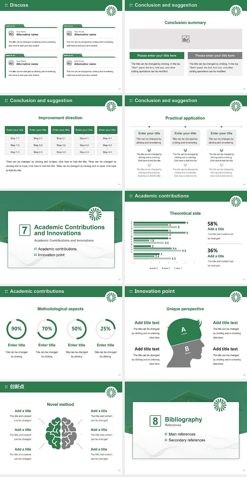 Shizuoka Professional University of Agriculture Graduation Thesis Defense PPT Template4:3 ratio PPT effect preview image6