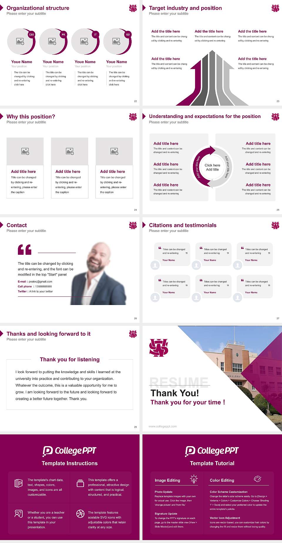 Seinan Jo Gakuin University Resume PPT Template4:3 ratio PPT effect preview image4