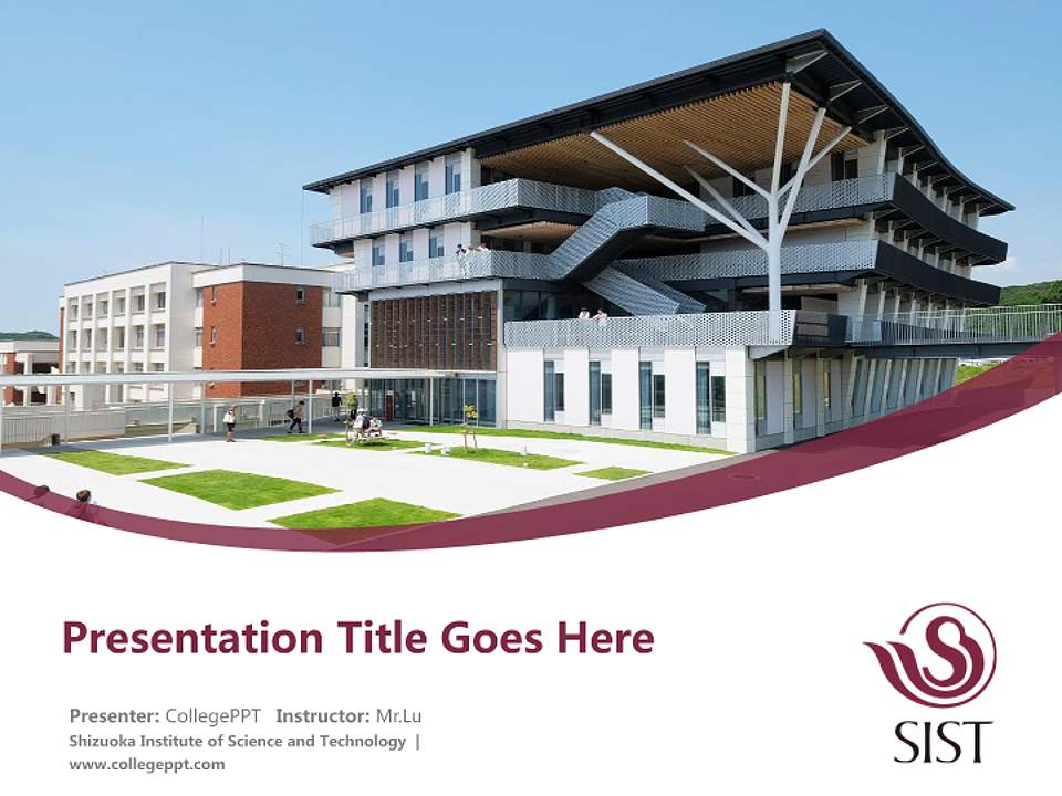 Shizuoka Institute of Science and Technology Course/Courseware Creation PPT Template4:3 ratio PPT effect preview image5