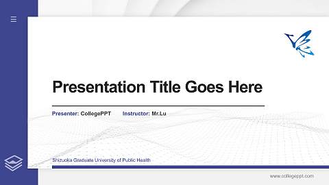 Shizuoka Graduate University of Public Health Thesis Proposal/Graduation Defense PPT Template