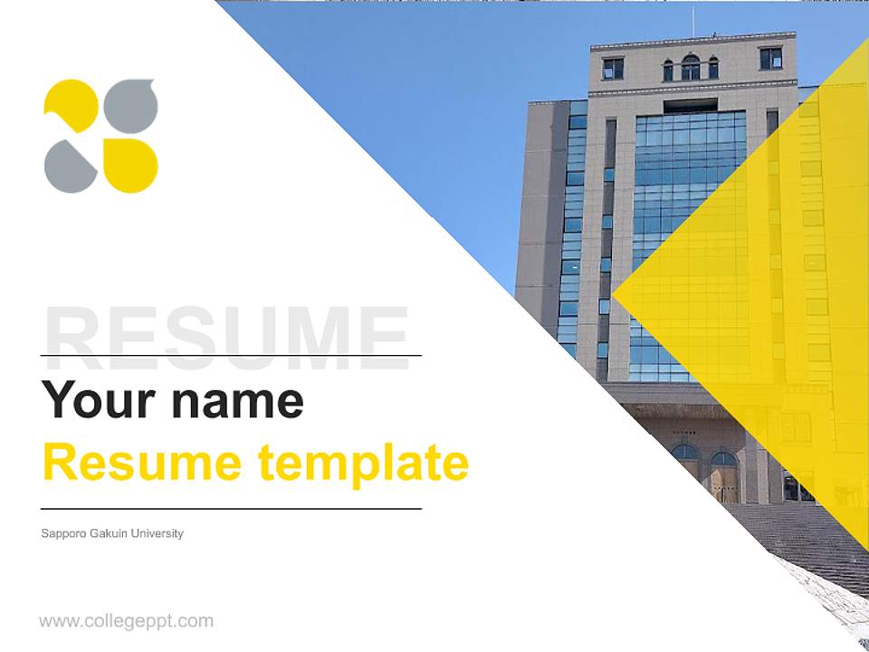 Sapporo Gakuin University Resume PPT Template4:3 ratio PPT effect preview image5