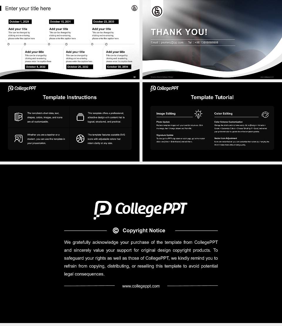 Senzoku Gakuen College of Music Lecture Sharing and Networking Event PPT Template16:9 ratio PPT effect preview image4