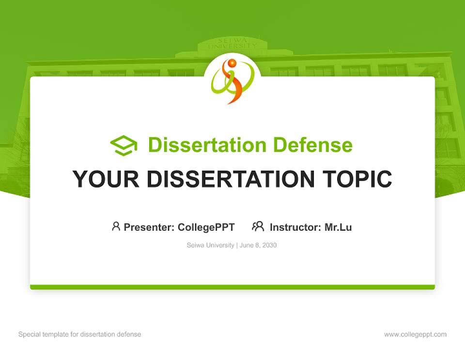 Seiwa University Graduation Thesis Defense PPT Template4:3 ratio PPT effect preview image7