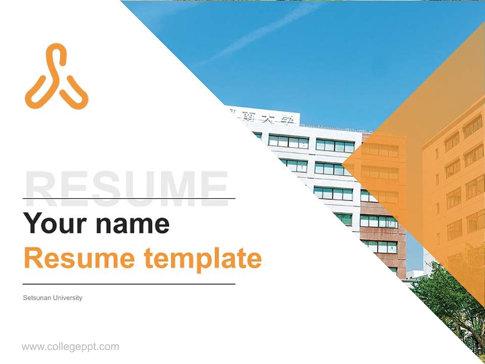 Setsunan University Resume PPT Template4:3 ratio PPT effect preview image5