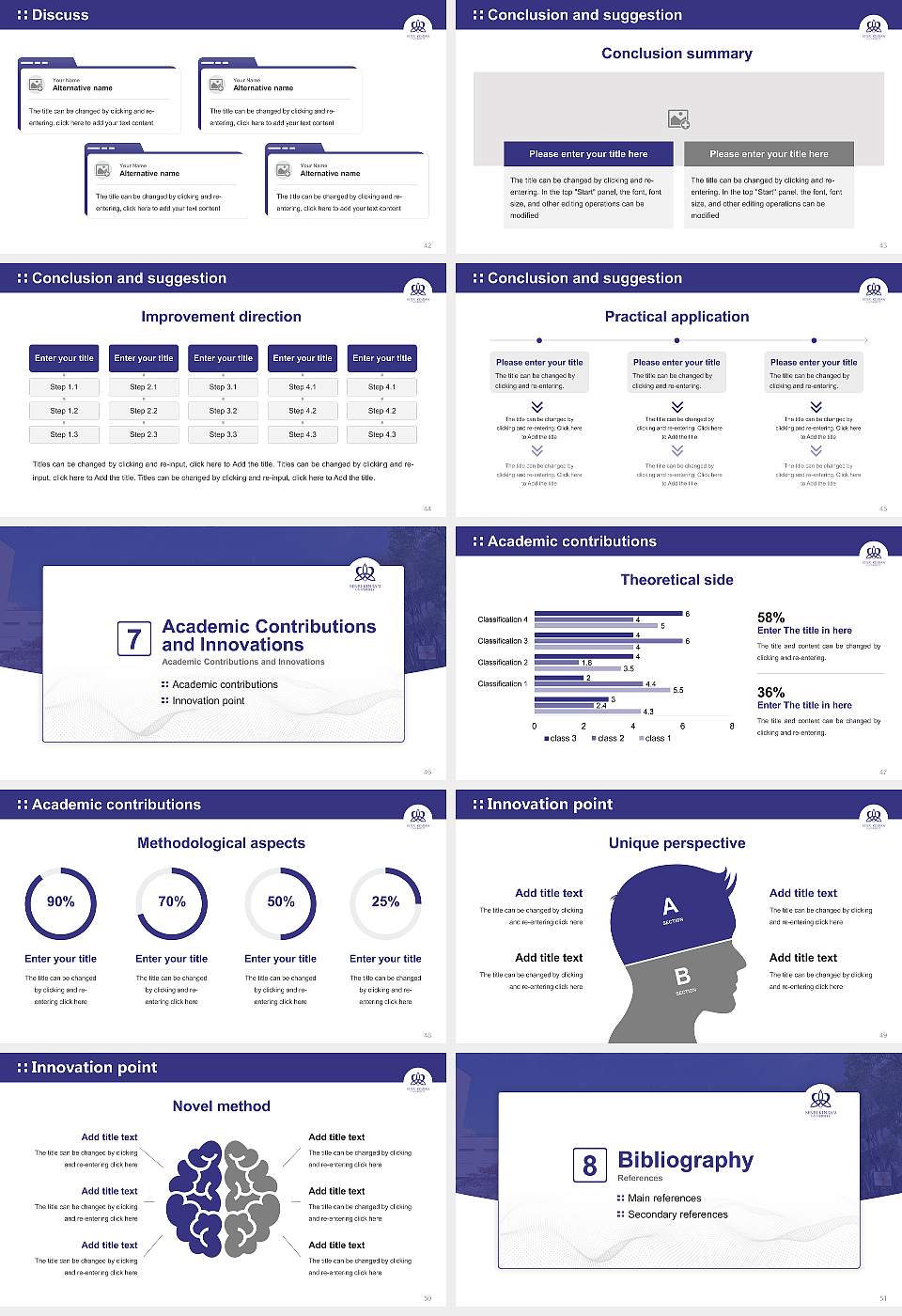 Senri Kinran University Graduation Thesis Defense PPT Template16:9 ratio PPT effect preview image6