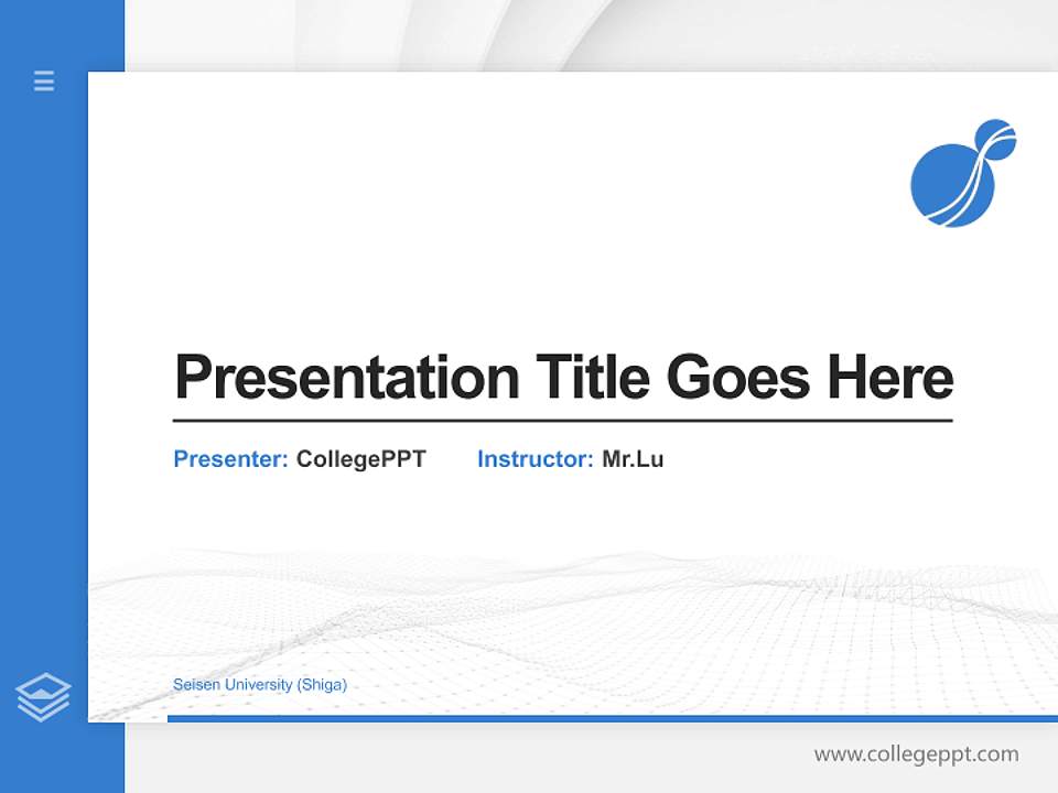 Seisen University (Shiga) Thesis Proposal/Graduation Defense PPT Template4:3 ratio PPT effect preview image5