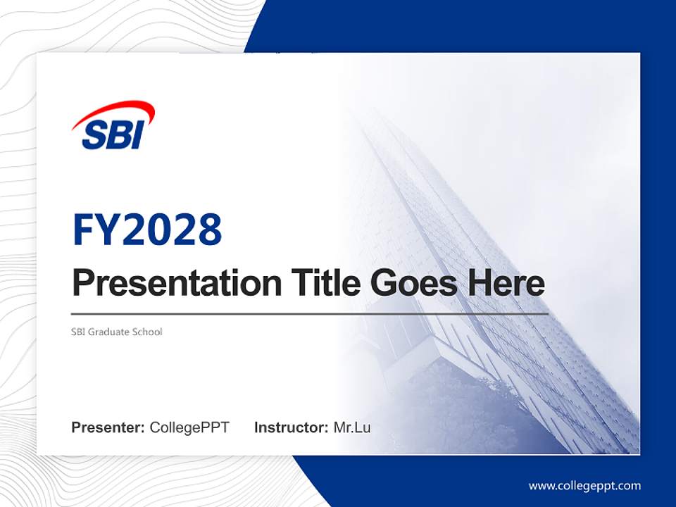 SBI Graduate School Academic Presentation/Research Findings Report PPT Template4:3 ratio PPT effect preview image5