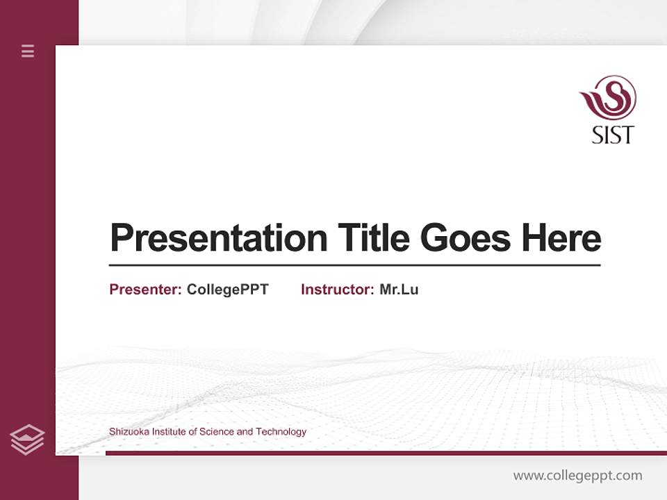 Shizuoka Institute of Science and Technology Thesis Proposal/Graduation Defense PPT Template4:3 ratio PPT effect preview image5
