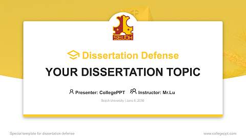Seijoh University Graduation Thesis Defense PPT Template