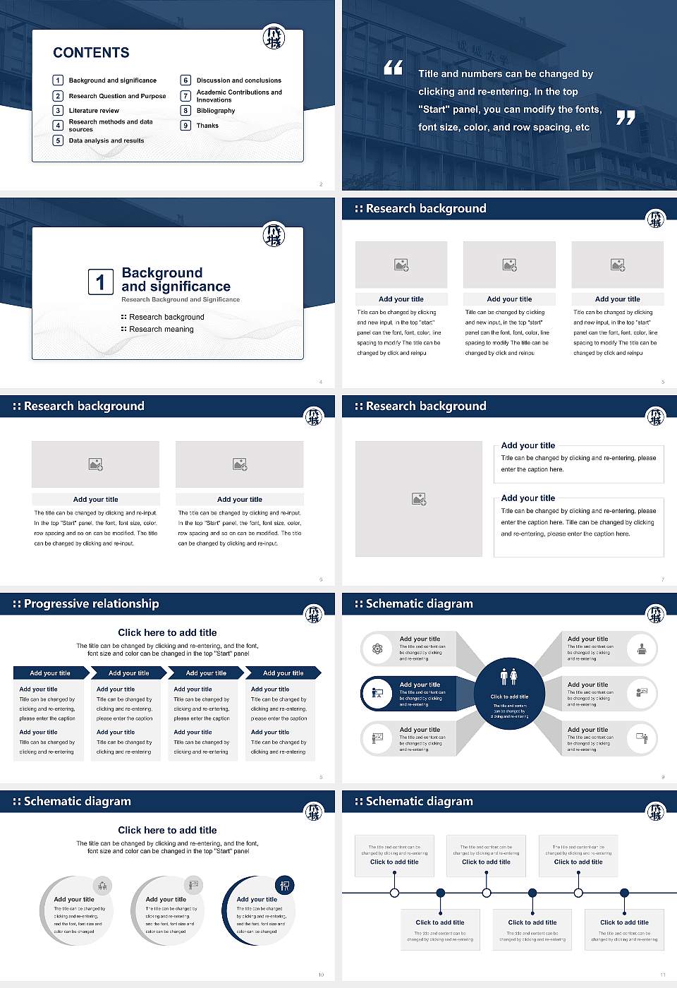 Seijo University Graduation Thesis Defense PPT Template16:9 ratio PPT effect preview image2