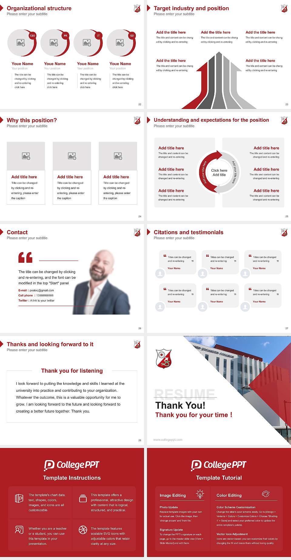 Seisen Jogakuin College Resume PPT Template4:3 ratio PPT effect preview image4