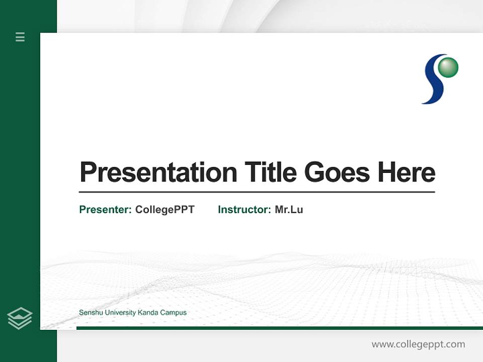 Senshu University Kanda Campus Thesis Proposal/Graduation Defense PPT Template4:3 ratio PPT effect preview image5