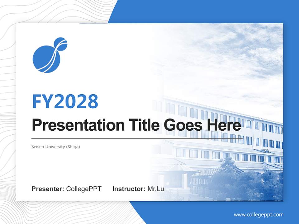 Seisen University (Shiga) Academic Presentation/Research Findings Report PPT Template4:3 ratio PPT effect preview image5