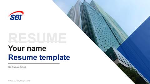 SBI Graduate School Resume PPT Template