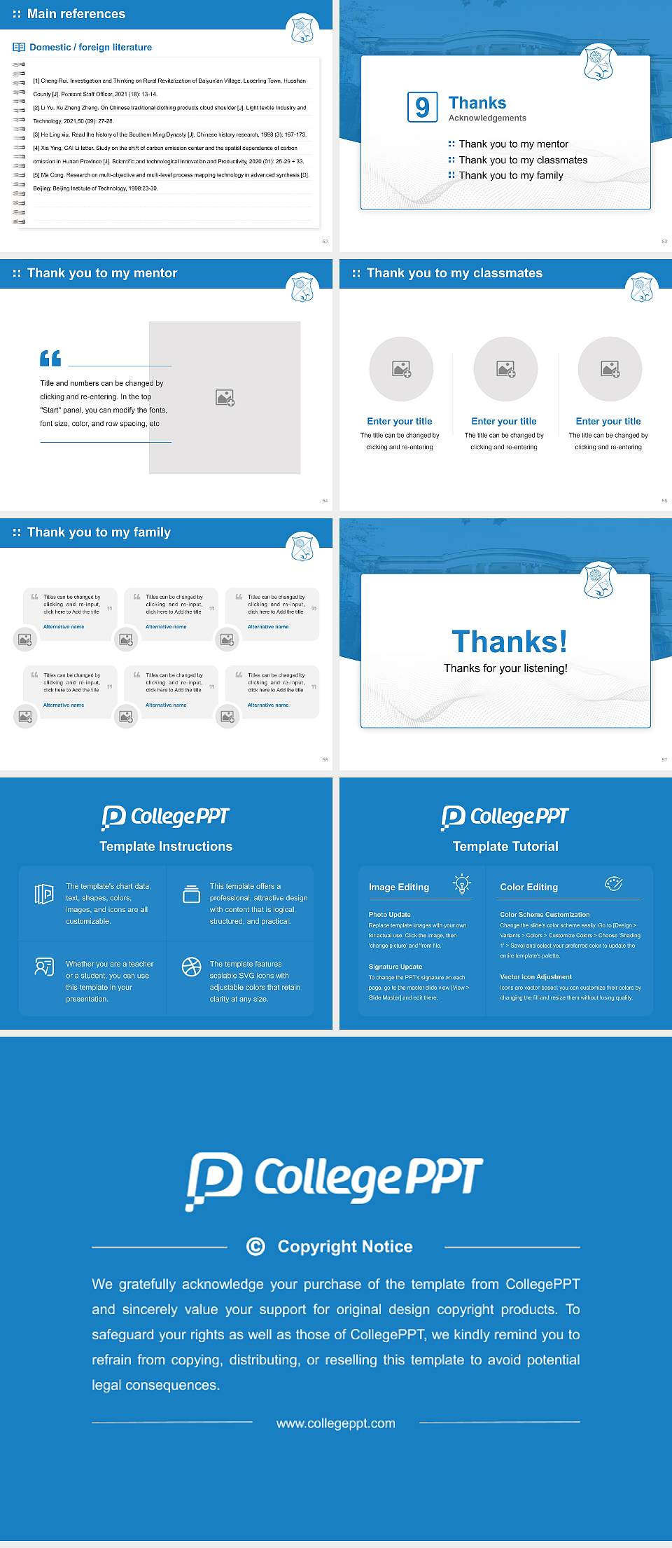 Seisen University (Tokyo) Graduation Thesis Defense PPT Template4:3 ratio PPT effect preview image7