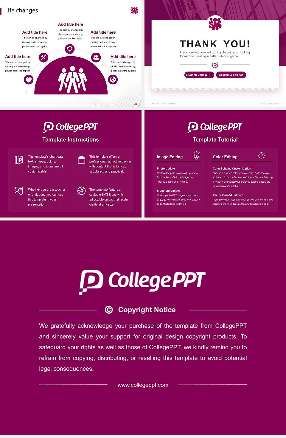 Seinan Jo Gakuin University National Scholarship Defense PPT Template4:3 ratio PPT effect preview image4