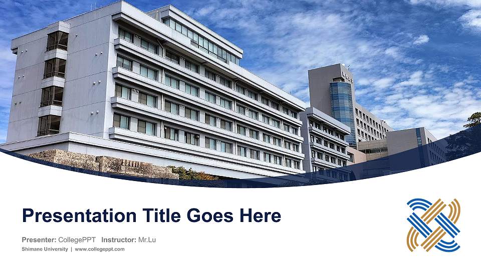 Shimane University Course/Courseware Creation PPT Template16:9 ratio PPT effect preview image